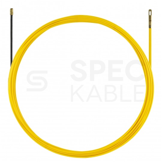 Włókno szklane do wciągania, przeciągania kabli pod drogami, między studzienkami w zestawie z 6 końcówkami fi:3mm 15m NEKU