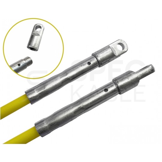 Włókno szklane do wciągania, przeciągania kabli pod drogi, między studzienkami fi: 10mm 250m Komplet ze stojakiem z kółkami Q-LANTEC