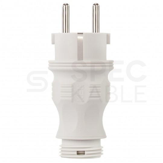 Wtyczka hermetyczna prądowa [2P+Z] Uni-Schuko 230V 16A szaro-niebieska IP54 EXTREM na kabel