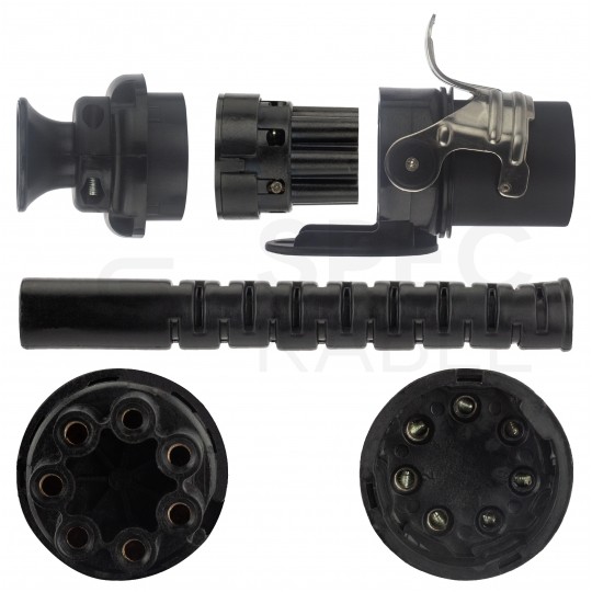 Wtyczka naczepowa do systemu EBS/ABS 7-pin 24V skręcana