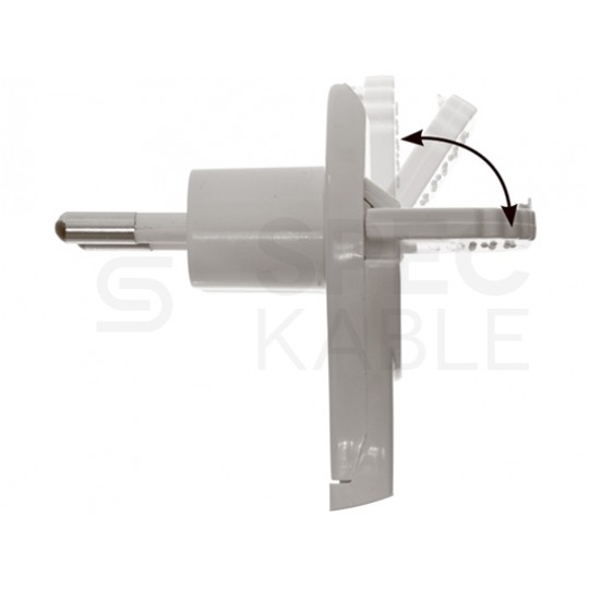 Wtyczka płaska kątowa z uchwytem [2P] 230V 6A biała WT-11P na kabel