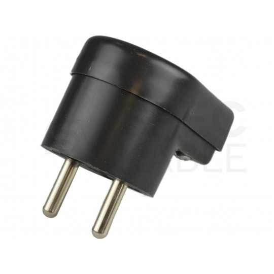 Wtyczka prądowa kątowa [2P+Z] 230V 16A czarna WB-6 na kabel