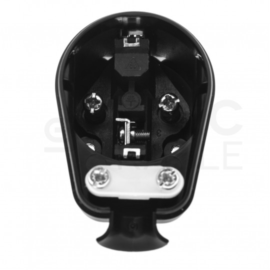 Wtyczka prądowa kątowa [2P+Z] 230V 16A czarna WT-16 na kabel