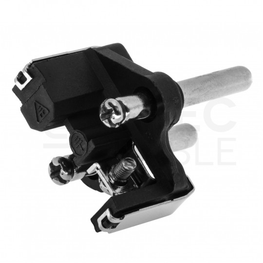 Wtyczka prądowa kątowa [2P+Z] 230V 16A czarna WT-16 na kabel