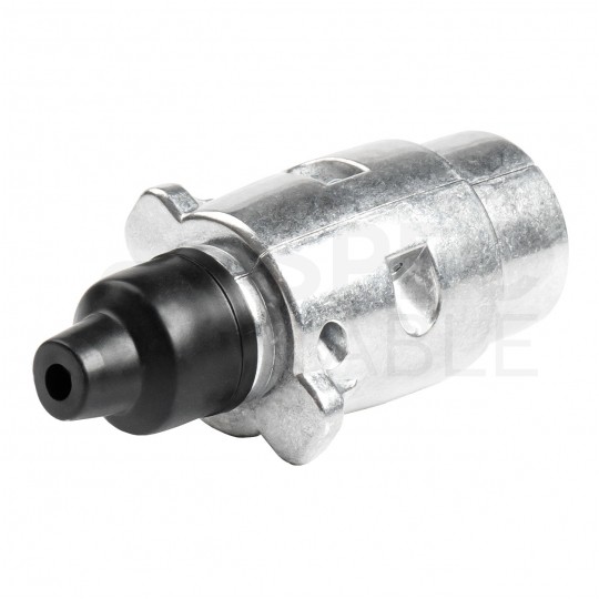 Wtyczka przyczepowa 7-pin 12V/24V aluminiowa na kabel AMIO