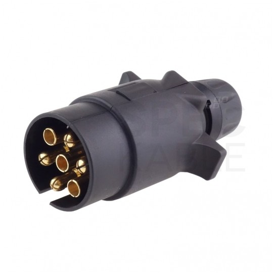 Wtyczka przyczepowa 7-pin 12V/24V plastikowa na kabel AMIO