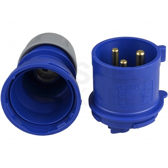 Wtyczka siłowa [3p] 32A 230V przenośna IP44 PCE na kabel