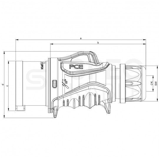 Wtyczka siłowa [5p] 32A 400V przenośna IP44 GRIP PCE na kabel