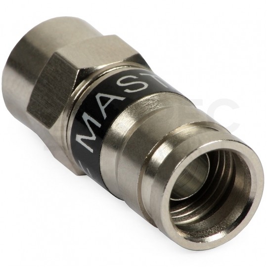 Wtyk antenowy F kompresyjny czarny MASTER na przewód RG6 TC6 Trishield 3SH75