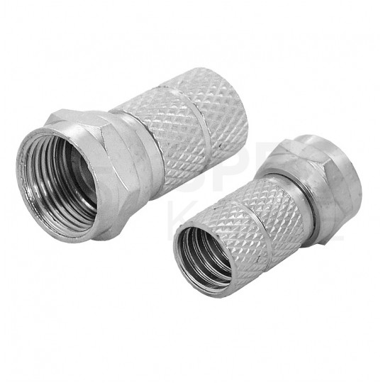 Wtyk antenowy F nakręcany 6,5mm na przewód RG6