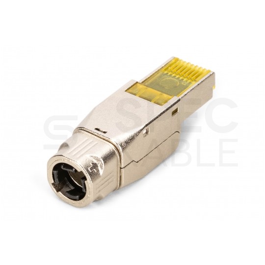Wtyk beznarzędziowy RJ45 8P8C kat.6A ekranowany FTP STP 10Gb/s PoE++ DIGITUS