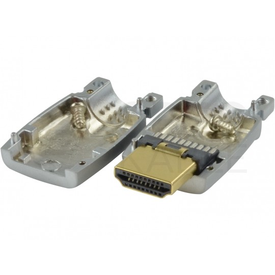 Wtyk HDMI CHROME do samodzielnego montażu HDZ82 VITALCO