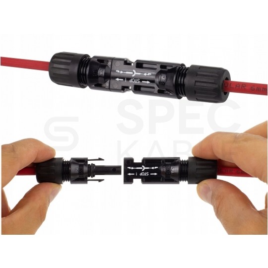 Wtyk MC4 złącze solarne Konektor na przewód 4-6mm2 1000V IP68 Staubli (Multi-Contact)