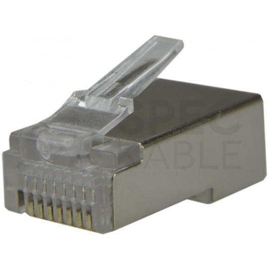 Wtyk modularny RJ45 8P8C kat.5e ekranowany FTP drut NEKU opakowanie 50szt.