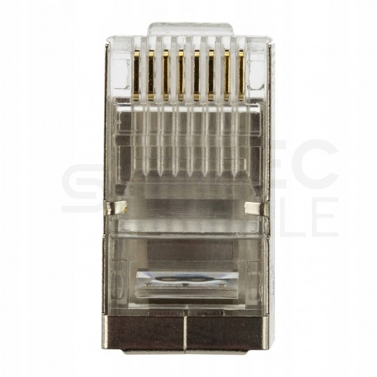 Wtyk modularny RJ45 8P8C kat.5e ekranowany FTP drut przelotowy NEKU WORECZEK 10szt.