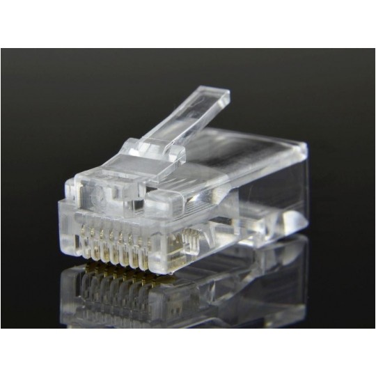 Wtyk modularny RJ45 8P8C kat.5e nieekranowany UTP drut NEKU opakowanie 50szt.