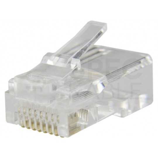 Wtyk modularny RJ45 8P8C kat.5e nieekranowany UTP drut NEKU opakowanie 50szt.