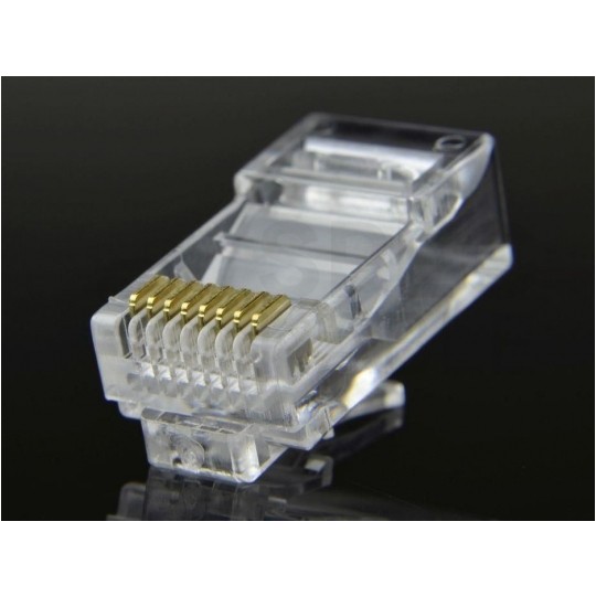 Wtyk modularny RJ45 8P8C kat.5e nieekranowany UTP drut NEKU opakowanie 50szt.