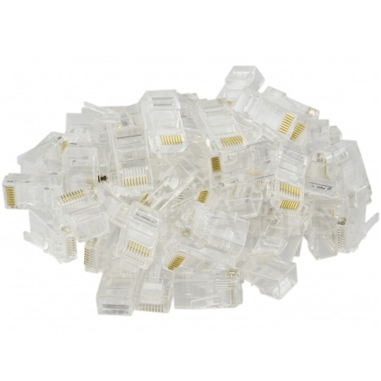 Wtyk modularny RJ45 8P8C kat.5e nieekranowany UTP linka WORECZEK 100szt NEKU