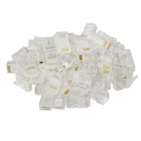 Wtyk modularny RJ45 8P8C kat.5e nieekranowany UTP uniwersalny drut linka NEKU opakowanie WORECZEK 50szt.