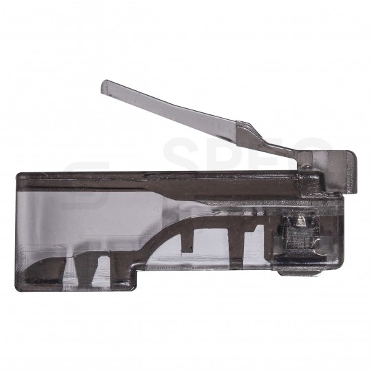 Wtyk modularny RJ45 8P8C kat.5e nieekranowany UTP uniwersalny drut linka przelotowy czarny NEKU opakowanie SŁOIK 100szt.