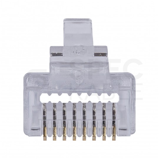 Wtyk modularny RJ45 8P8C kat.5e nieekranowany UTP uniwersalny drut linka przelotowy NEKU opakowanie WORECZEK 10szt.