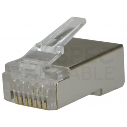 Wtyk modularny RJ45 8P8C kat.6 ekranowany FTP drut NEKU WORECZEK 100szt.