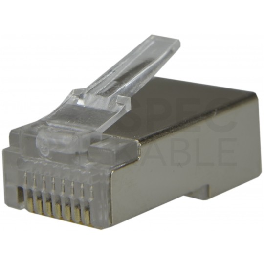 Wtyk modularny RJ45 8P8C kat.6 ekranowany FTP drut NEKU WORECZEK 50szt