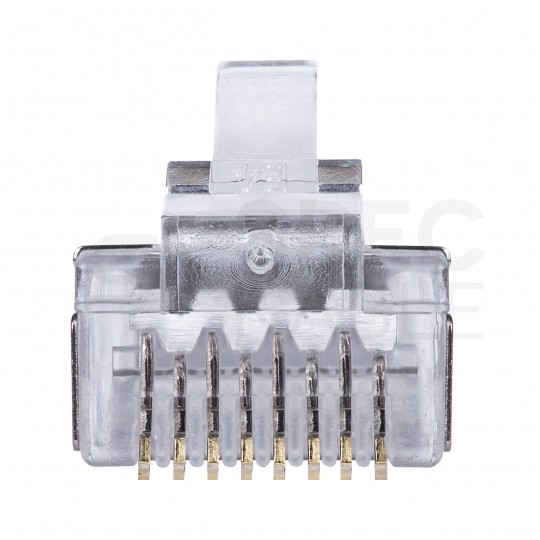 Wtyk modularny RJ45 8P8C kat.6 ekranowany FTP uniwersalny drut linka NEKU opakowanie WORECZEK 10szt.