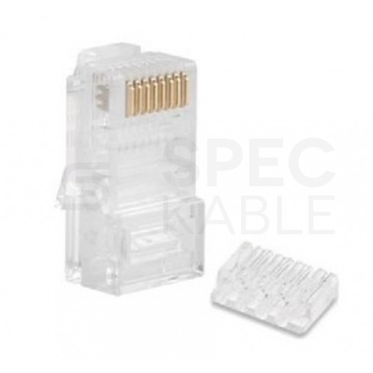 Wtyk modularny RJ45 8P8C kat.6 nieekranowany UTP drut Alantec WORECZEK 100szt.