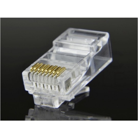 Wtyk modularny RJ45 8P8C kat.6 nieekranowany UTP drut NEKU opakowanie 50szt.