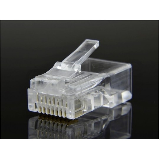 Wtyk modularny RJ45 8P8C kat.6 nieekranowany UTP drut NEKU opakowanie 50szt.