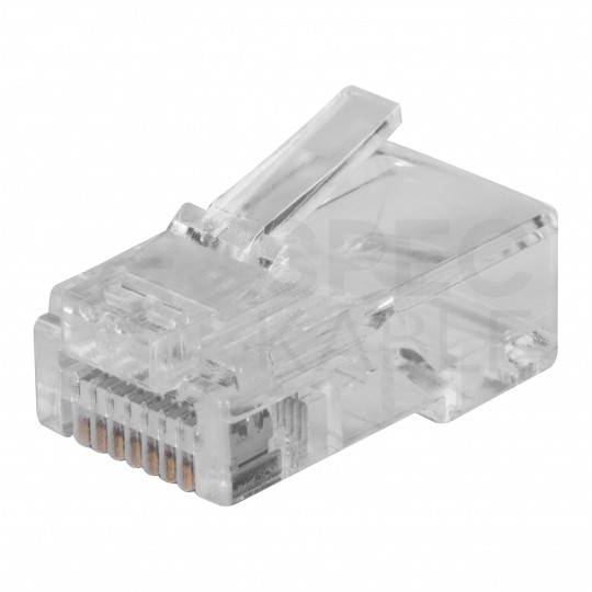 Wtyk modularny RJ45 8P8C kat.6 nieekranowany UTP drut przelotowy NEKU WORECZEK 100szt.