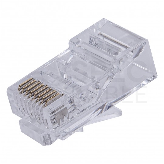 Wtyk modularny RJ45 8P8C kat.6 nieekranowany UTP uniwersalny drut linka NEKU opakowanie SŁOIK 100szt.