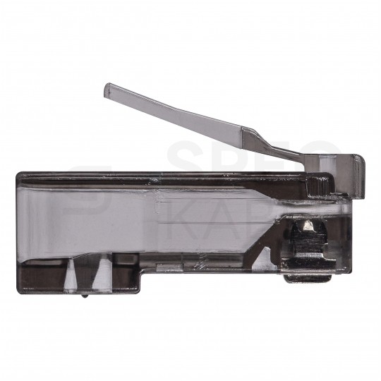 Wtyk modularny RJ45 8P8C kat.6 nieekranowany UTP uniwersalny drut linka przelotowy czarny NEKU opakowanie SŁOIK 100szt.