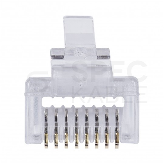 Wtyk modularny RJ45 8P8C kat.6 nieekranowany UTP uniwersalny drut linka przelotowy NEKU opakowanie WORECZEK 50szt.