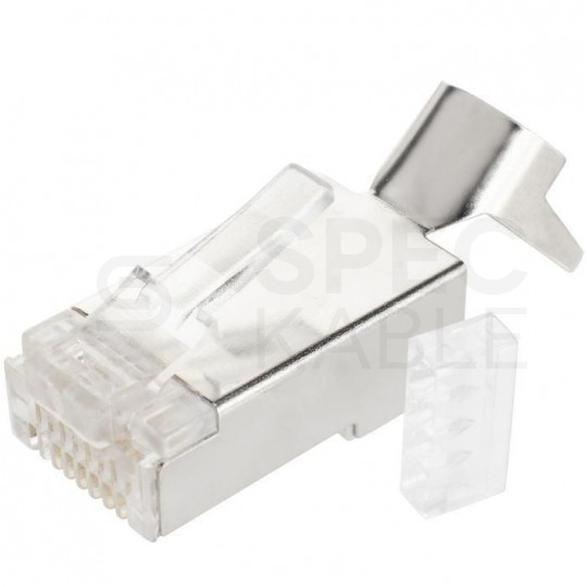 Wtyk modularny RJ45 8P8C kat.6A, kat.7 ekranowany FTP Alantec WORECZEK 100szt.