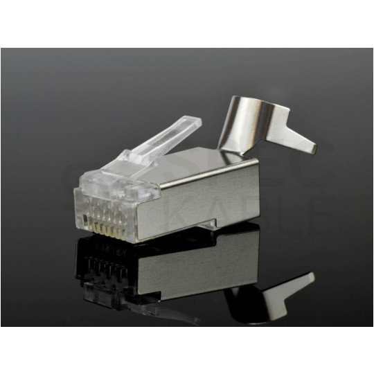 Wtyk modularny RJ45 8P8C kat.6A, kat.7 ekranowany FTP NEKU WORECZEK 100szt.