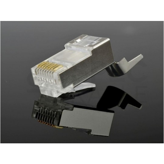 Wtyk modularny RJ45 8P8C kat.6A, kat.7 ekranowany FTP NEKU WORECZEK 100szt.