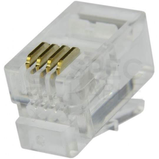 Wtyk telefoniczny RJ10 4P4C WORECZEK 100szt.