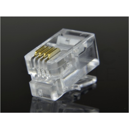 Wtyk telefoniczny RJ10 4P4C WORECZEK 100szt.