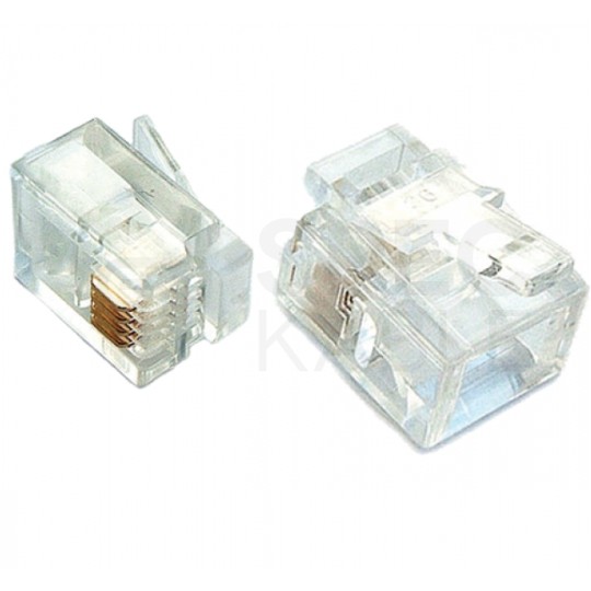 Wtyk telefoniczny RJ11 6P4C Alantec WORECZEK /100