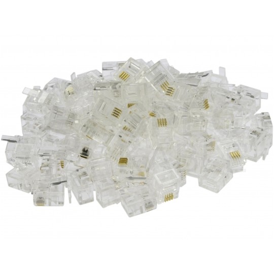 Wtyk telefoniczny RJ11 6P4C NEKU WORECZEK 100szt