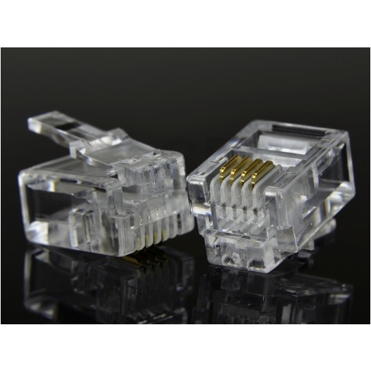 Wtyk telefoniczny RJ11 6P4C NEKU WORECZEK 100szt