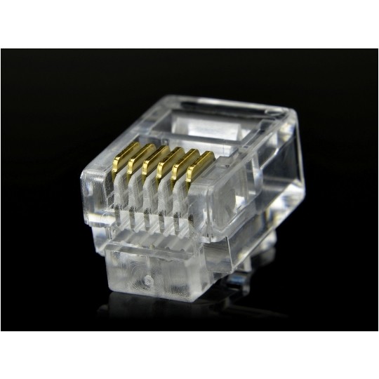 Wtyk telefoniczny RJ12 6P6C WORECZEK 50szt