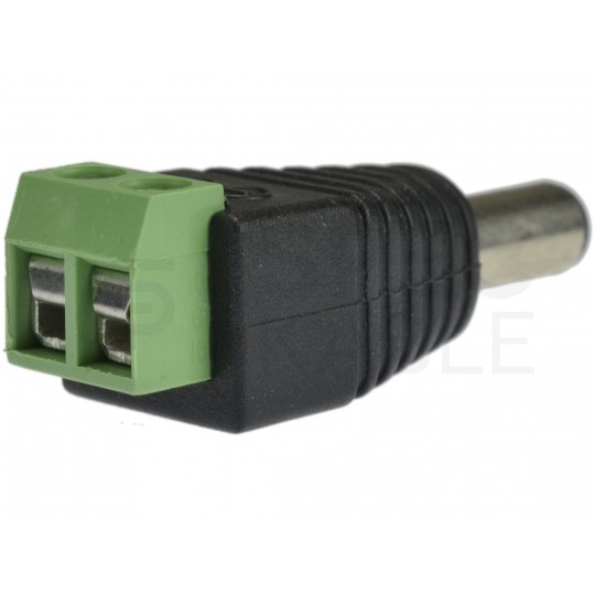 Wtyk zasilający DC 2,1/5,5 mm z szybkozłączem na kabel prądu stałego 20szt