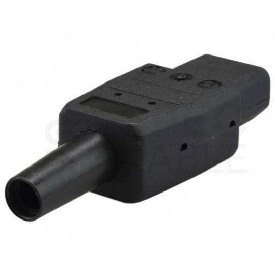 Wtyk zasilający IEC320 C13 złącze komputerowe (żeńskie) 2P+Z 230V 10A HQ na kabel do 8,0mm