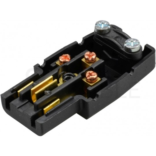 Wtyk zasilający IEC320 C13 złącze komputerowe (żeńskie) 2P+Z 230V 10A HQ na kabel do 8,0mm