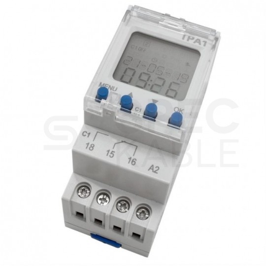 Wyłącznik czasowy astronomiczny programator na szynę DIN TH35 jednokanałowy 24-264 V AC/DC BEMKO