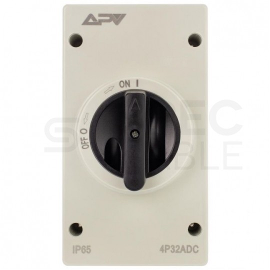 Wyłącznik główny solarny (rozłącznik izolacyjny) 32A (1000V DC PV) w obudowie IP65 szary